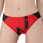 Red Sun Samurai Print Women's Panties