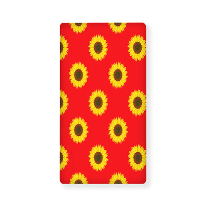 Red Sunflower Pattern Print Baby Crib Sheet