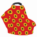 Red Sunflower Pattern Print Baby Seat Cover