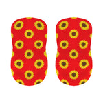 Red Sunflower Pattern Print Bar Stool Covers