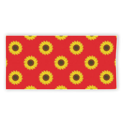 Red Sunflower Pattern Print Beach Towel