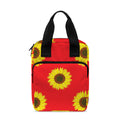 Red Sunflower Pattern Print Bible Tote Bag