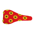 Red Sunflower Pattern Print Bicycle Seat Cover