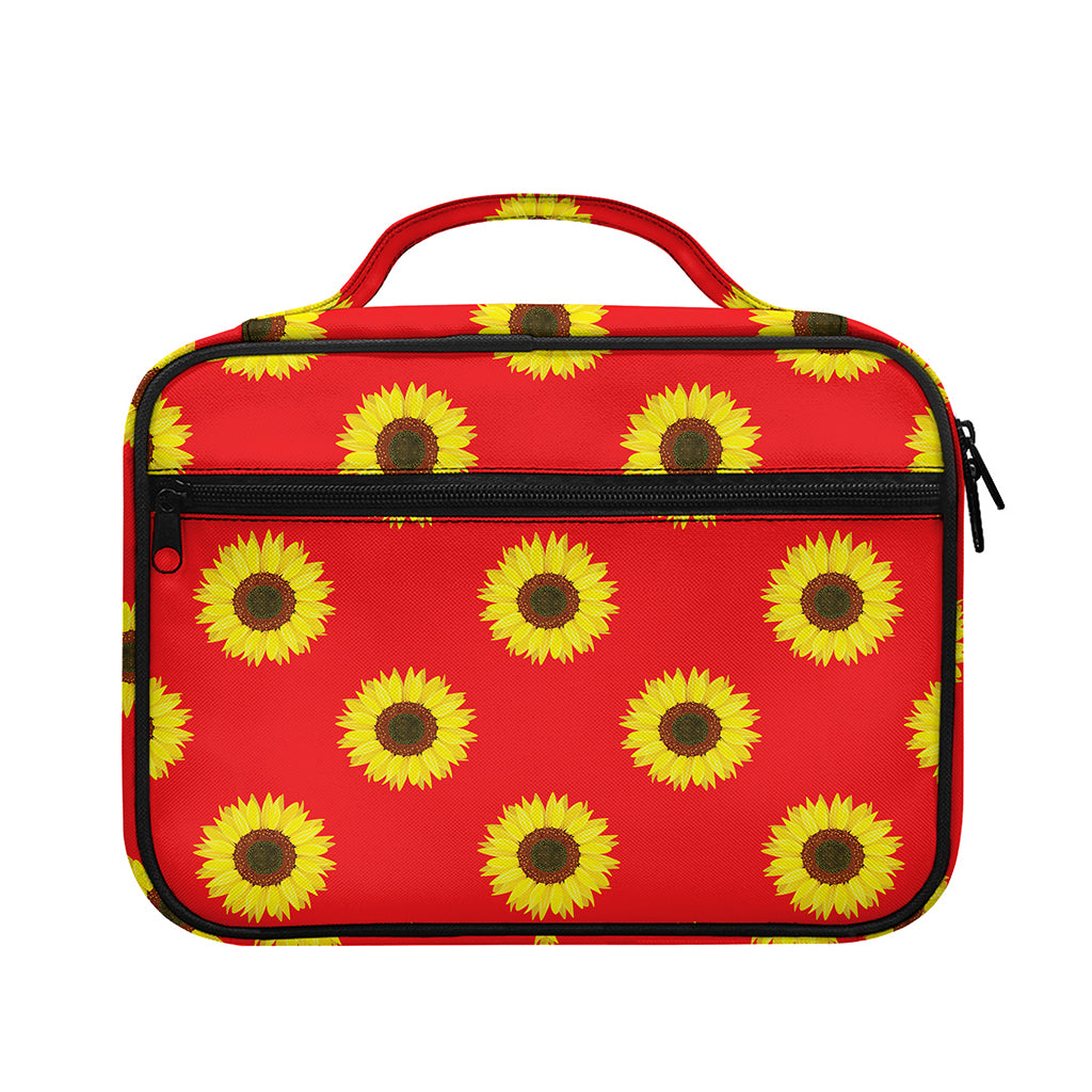 Red Sunflower Pattern Print Briefcase Bible Bag