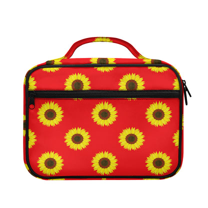 Red Sunflower Pattern Print Briefcase Bible Bag