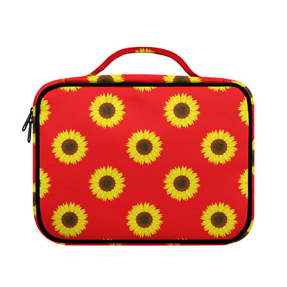 Red Sunflower Pattern Print Briefcase Bible Bag