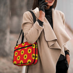 Red Sunflower Pattern Print Double Strap Bible Bag