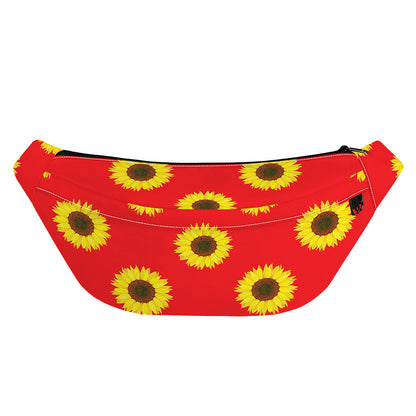 Red Sunflower Pattern Print Fanny Pack