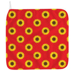 Red Sunflower Pattern Print Hand Towel
