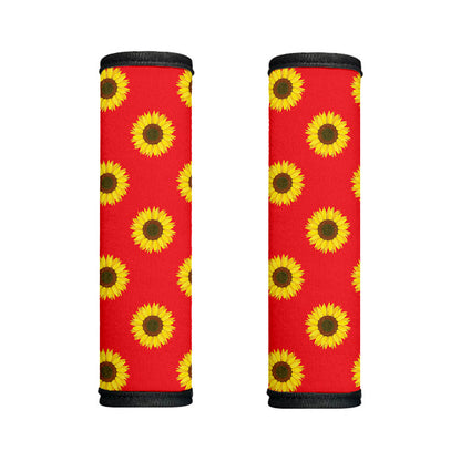 Red Sunflower Pattern Print Handle Covers