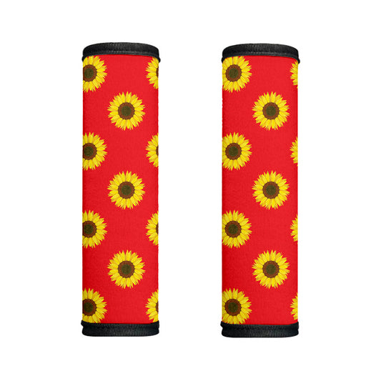 Red Sunflower Pattern Print Handle Covers