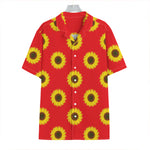 Red Sunflower Pattern Print Hawaiian Shirt