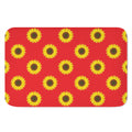 Red Sunflower Pattern Print Indoor Door Mat