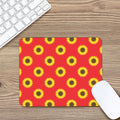 Red Sunflower Pattern Print Mouse Pad