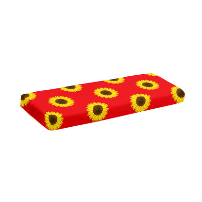 Red Sunflower Pattern Print Piano Keyboard Cover