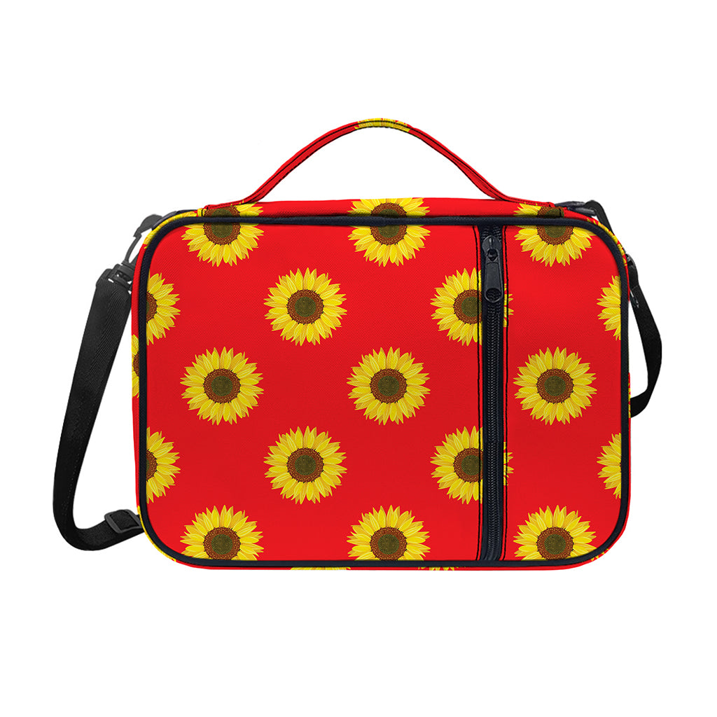 Red Sunflower Pattern Print Shoulder Strap Bible Bag