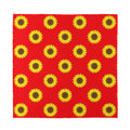 Red Sunflower Pattern Print Silk Bandana