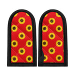 Red Sunflower Pattern Print Skillet Handle Cover