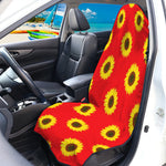 Red Sunflower Pattern Print Waterproof Car Seat Cover