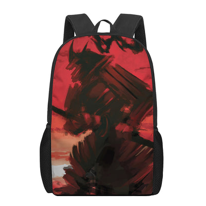 Red Sunset Samurai Print 17 Inch Backpack