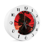 Red Sunset Samurai Print Alarm Clock