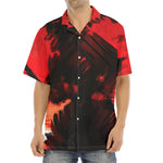 Red Sunset Samurai Print Aloha Shirt