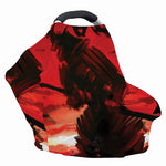 Red Sunset Samurai Print Baby Seat Cover