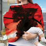 Red Sunset Samurai Print Baby Seat Cover