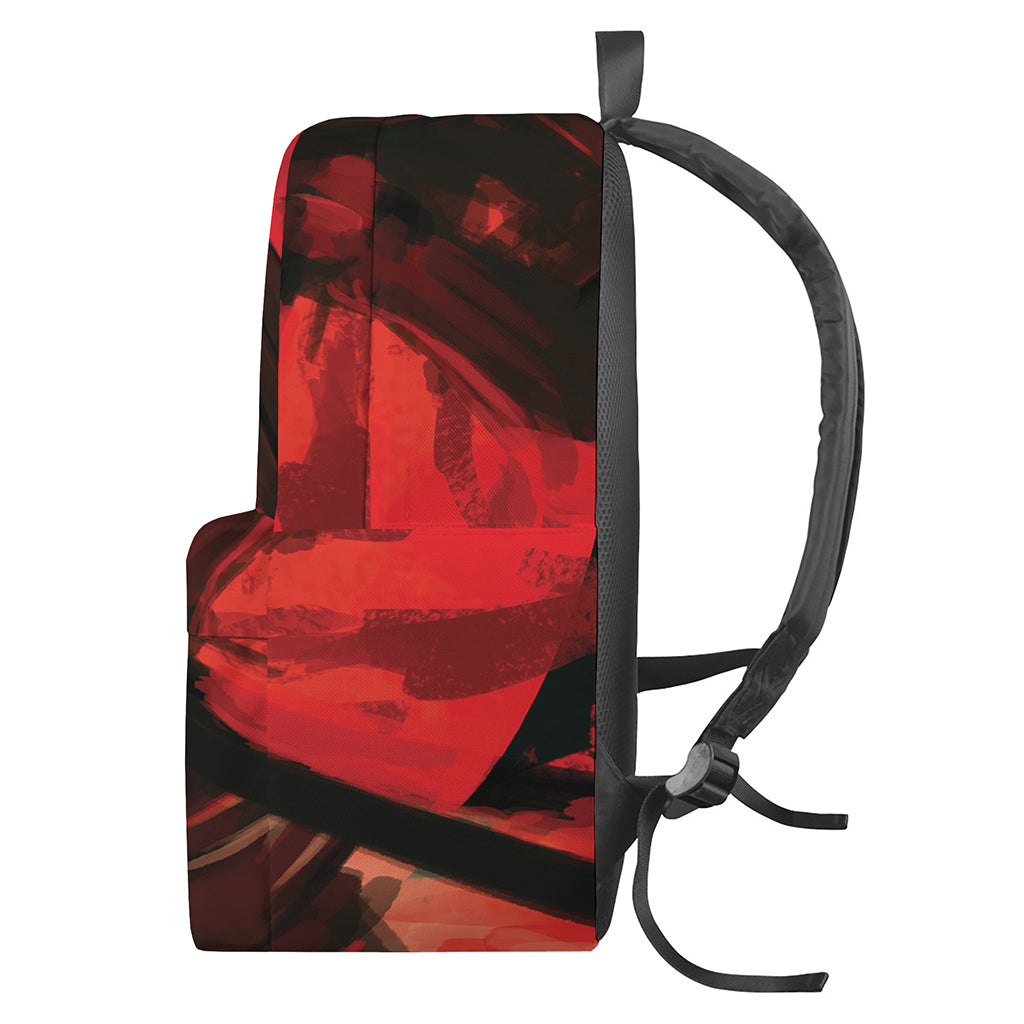 Red Sunset Samurai Print Backpack