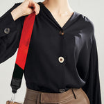 Red Sunset Samurai Print Bag Strap