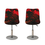Red Sunset Samurai Print Bar Stool Covers