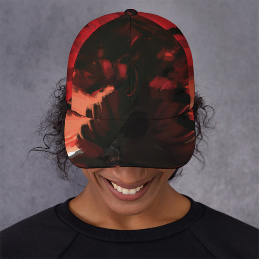Red Sunset Samurai Print Baseball Cap