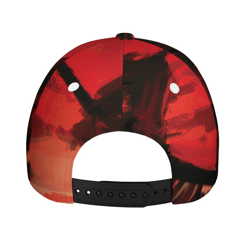 Red Sunset Samurai Print Baseball Cap