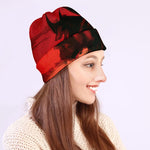 Red Sunset Samurai Print Beanie