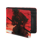 Red Sunset Samurai Print Bifold Wallet