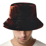 Red Sunset Samurai Print Bucket Hat