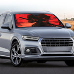 Red Sunset Samurai Print Car Windshield Sun Shade