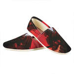 Red Sunset Samurai Print Casual Shoes