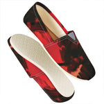 Red Sunset Samurai Print Casual Shoes
