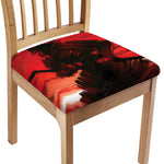 Red Sunset Samurai Print Chair Cushion Cover