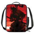 Red Sunset Samurai Print Crossbody Lunch Bag