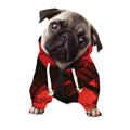 Red Sunset Samurai Print Dog Zip Up Hoodie