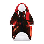 Red Sunset Samurai Print Dog Zip Up Hoodie