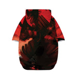 Red Sunset Samurai Print Dog Zip Up Hoodie