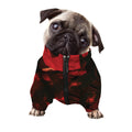 Red Sunset Samurai Print Dog Zip Up Jacket