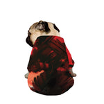Red Sunset Samurai Print Dog Zip Up Jacket