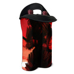 Red Sunset Samurai Print Double Neoprene Wine Tote