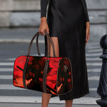 Red Sunset Samurai Print Duffle Bag