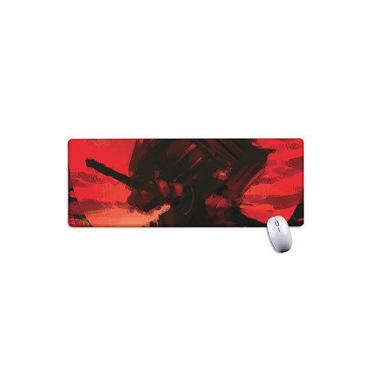 Red Sunset Samurai Print Extended Mouse Pad