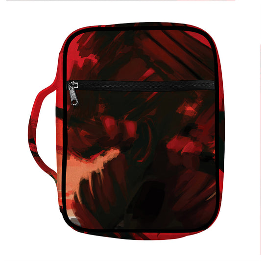 Red Sunset Samurai Print Front Pocket Bible Bag